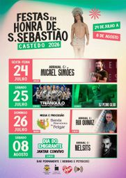 Cartaz Festa em honra de S. Sebastião 2026 - Castedo