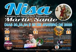 Cartaz Festa em honra de S. Sebastião 2026 - Nisa