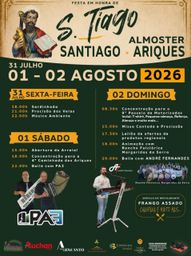 Cartaz Festa em honra de S. Tiago 2026 - Almoster