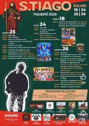 Cartaz Festa em honra de S. Tiago 2026 - Figueiró