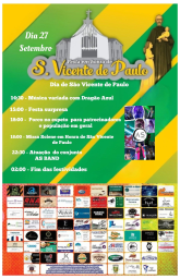 Cartaz Festa em Honra de S. Vicente de Paulo 2025 - Dia de S. Vicente de Paulo