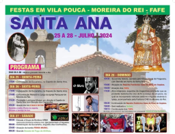 Cartaz Festa em Honra de Santa Ana 2024 - Moreira do Rei