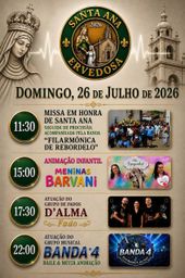 Cartaz Festa em honra de Santa Ana 2026 - Ervedosa