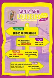 Cartaz Festa em honra de Santa Ana 2026 - Loureiro