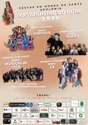 Cartaz Festa em honra de Santa Apolónia 2026 - Castanheiro do Ouro