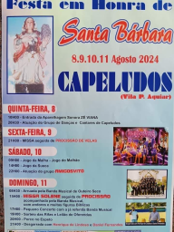 Cartaz Festa em Honra de Santa Bárbara 2024 - Capeludos