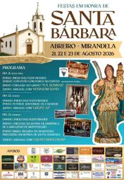 Cartaz Festa em honra de Santa Bárbara 2026 - Abreiro