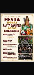 Cartaz Festa em honra de Santa Bárbara 2026 - Arcos
