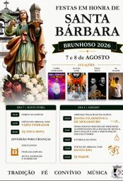 Cartaz Festa em honra de Santa Bárbara 2026 - Brunhoso