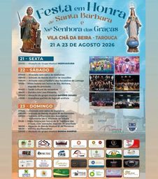 Cartaz Festa em honra de Santa Bárbara 2026 - Vila Chã da Beira