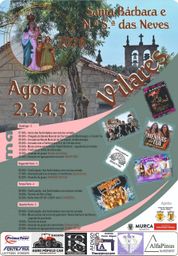 Cartaz Festa em honra de Santa Bárbara e N.ª S.ª das Neves 2026 - Vilares