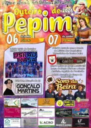 Cartaz Festa em honra de Santa Bárbara e Santo António 2026 - Outeiro de Pepim