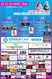 Cartaz Festa em honra de Santa Bárbara e São Jerónimo 2026 - Pessegueiro