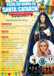 Cartaz Festa em Honra de Santa Catarina 2024 - Calendário