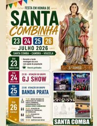 Cartaz Festa em honra de Santa Comba 2026 - Santa Comba