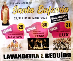 Cartaz Festa em Honra de Santa Eufemia 2024 - Albergaria-a-Velha