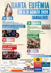 Cartaz Festa em honra de Santa Eufémia 2026 - Sangalhos