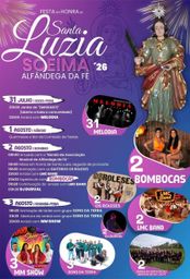 Cartaz Festa em honra de Santa Luzia 2026 - Soeima