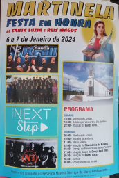Cartaz Festa em Honra de Santa Luzia e Reis Magos 2024 - Martinela