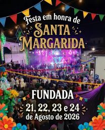 Cartaz Festa em Honra de Santa Margarida - Fundada, Vila de Rei
