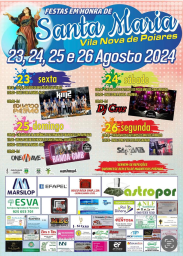Cartaz Festa em Honra de Santa Maria 2024 - Vila Nova de Poiares