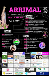 Cartaz Festa em Honra de Santa Maria 2025 - Arrimal