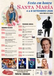 Cartaz Festa em honra de Santa Maria 2026 - Santa Maria de Lamas