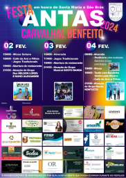 Cartaz Festa em Honra de Santa Maria e São Brás 2024 - Antas