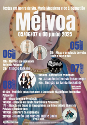 Cartaz Festa em Honra de Santa Maria Madalena 2025 - Mélvoa