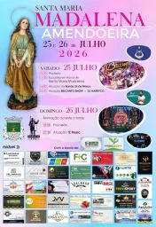 Cartaz Festa em honra de Santa Maria Madalena 2026 - Amendoeira