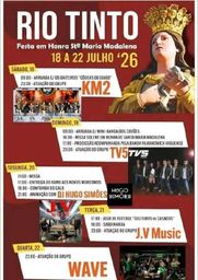 Cartaz Festa em honra de Santa Maria Madalena 2026 - Rio Tinto