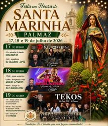 Cartaz Festa em honra de Santa Marinha 2026 - Palmaz