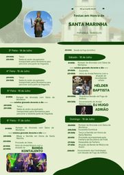 Cartaz Festa em honra de Santa Marinha 2026 - Paradela