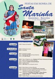 Cartaz Festa em honra de Santa Marinha 2026 - Quintiães
