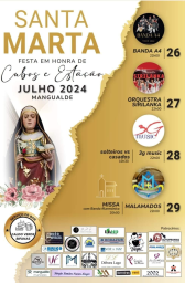 Cartaz Festa em Honra de Santa Marta 2024 - Mangualde
