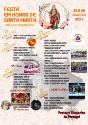 Cartaz Festa em Honra de Santa Marta 2024 - Vale de Nogueiras