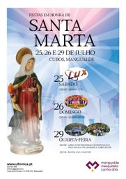 Cartaz Festa em honra de Santa Marta 2026 - Cubos