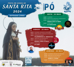 Cartaz Festa em Honra de Santa Rita 2024 - Pó