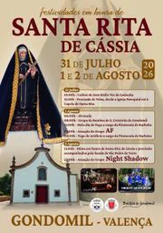 Cartaz Festa em honra de Santa Rita 2026 - Gondomil