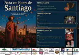 Cartaz Festa em honra de Santiago 2026 - Vila Chã Santiago
