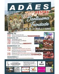 Cartaz Festa em honra de Santíssima Trindade 2026 - Adães