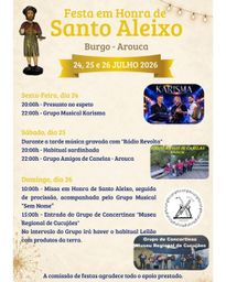 Cartaz Festa em Honra de Santo Aleixo 2026 - Figueiredo