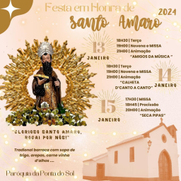 Cartaz Festa em Honra de Santo Amaro 2024 - Ponta do Sol