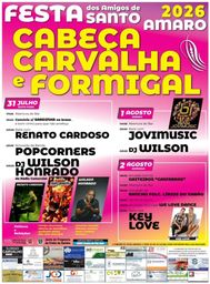 Cartaz Festa em honra de Santo Amaro 2026 - Cabeça, Carvalha e Formigal
