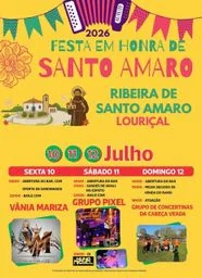 Cartaz Festa em honra de Santo Amaro 2026 - Ribeira de Santo Amaro