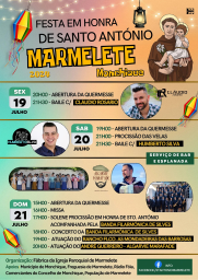 Cartaz Festa em Honra de Santo António 2024 - Marmelete