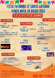 Cartaz Festa em Honra de Santo António 2024 - Venda Nova do Bolho