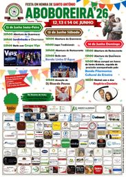 Cartaz Festa em honra de Santo António 2026 - Aboboreira