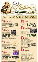 Cartaz Festa em honra de Santo António 2026 - Cadima