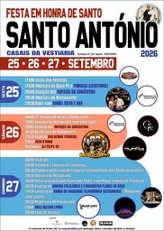 Cartaz Festa em honra de Santo António 2026 - Casais da Vestiaria